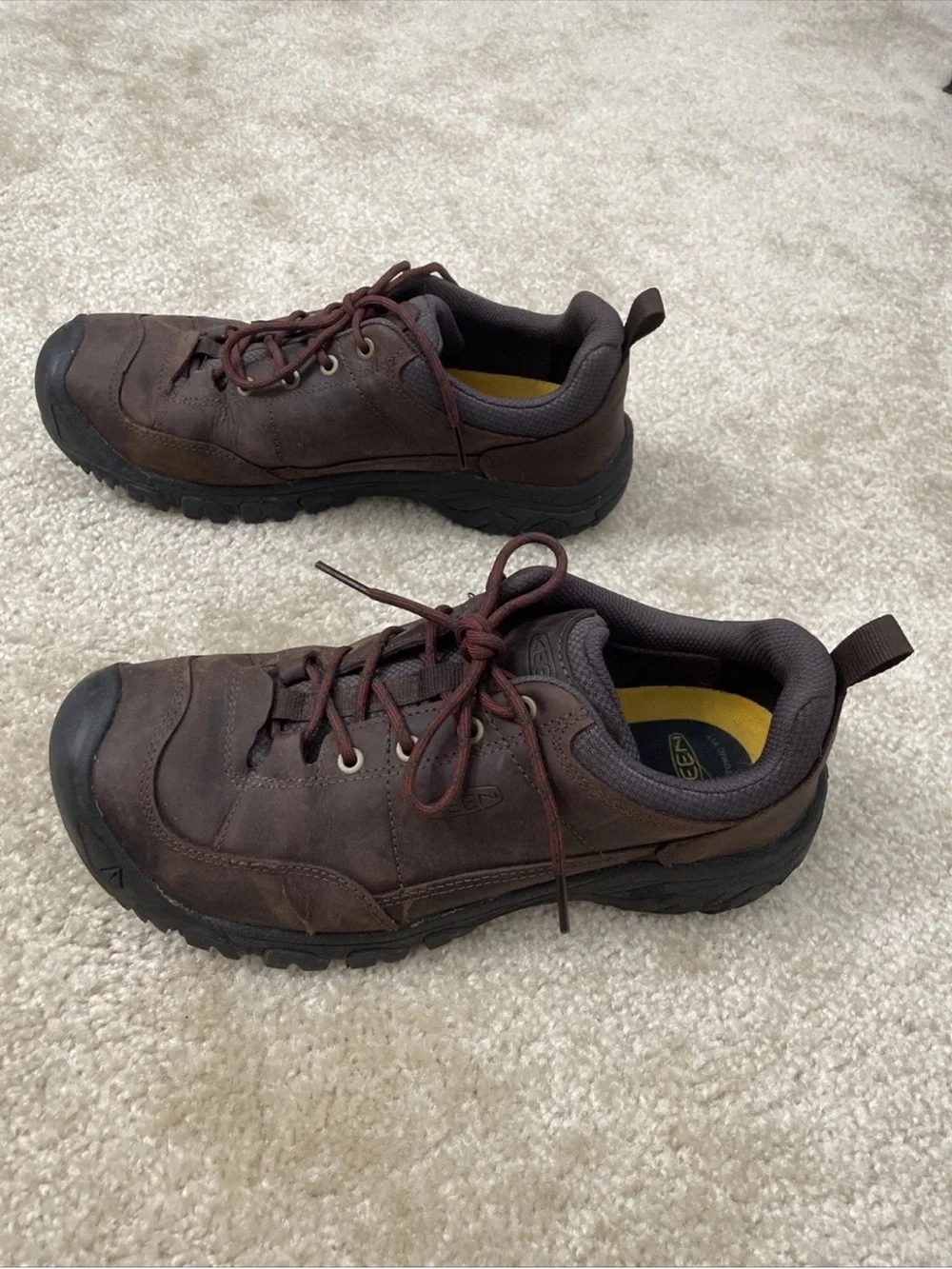 Keen Targhee III Oxford Shoes Men's 10 WIDE Brown Leather Hiking Sneakers